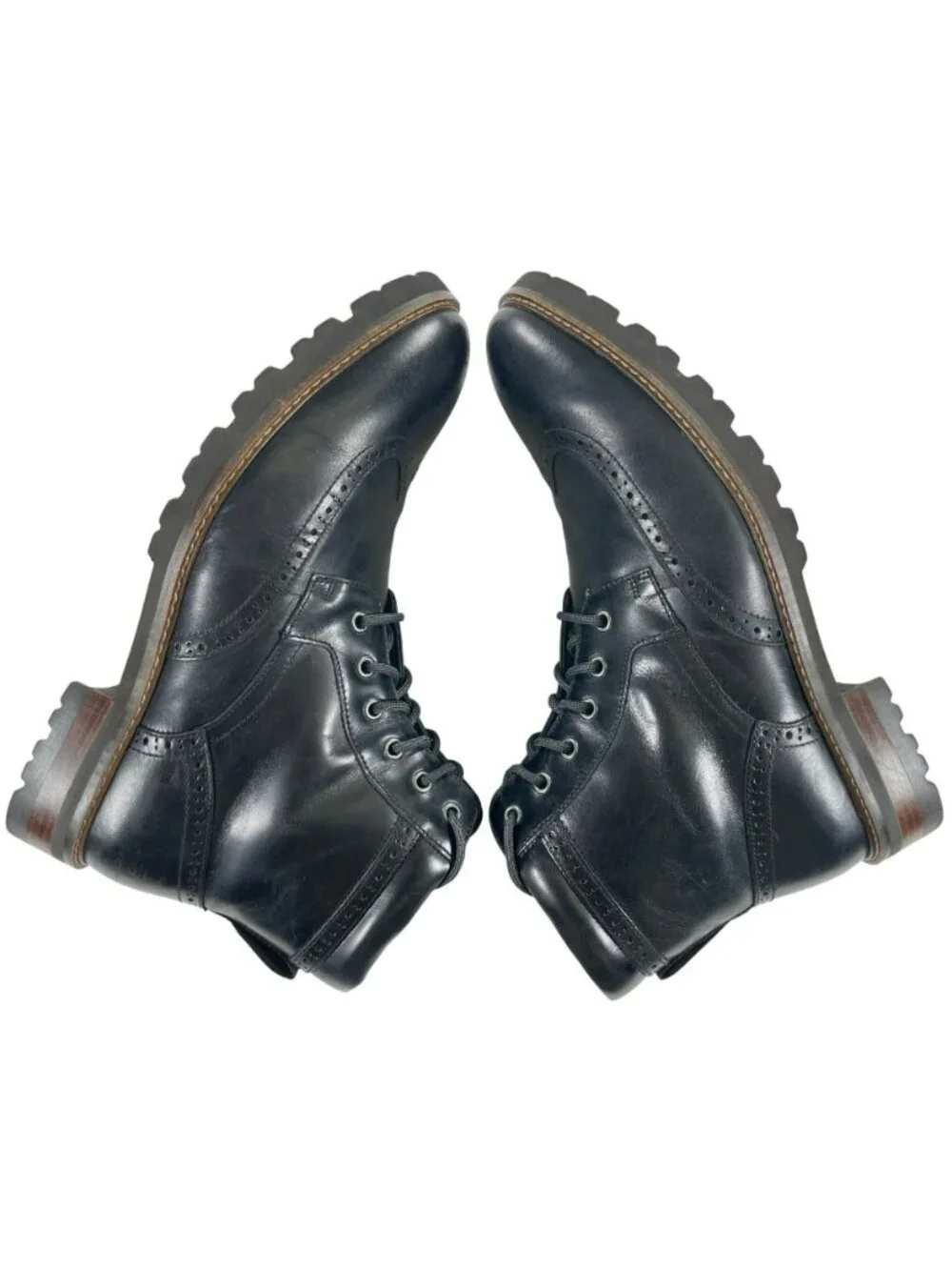 Florsheim Renegade Boots 15202-001 Wingtip Black Leather Casual Men's Sz 11.5